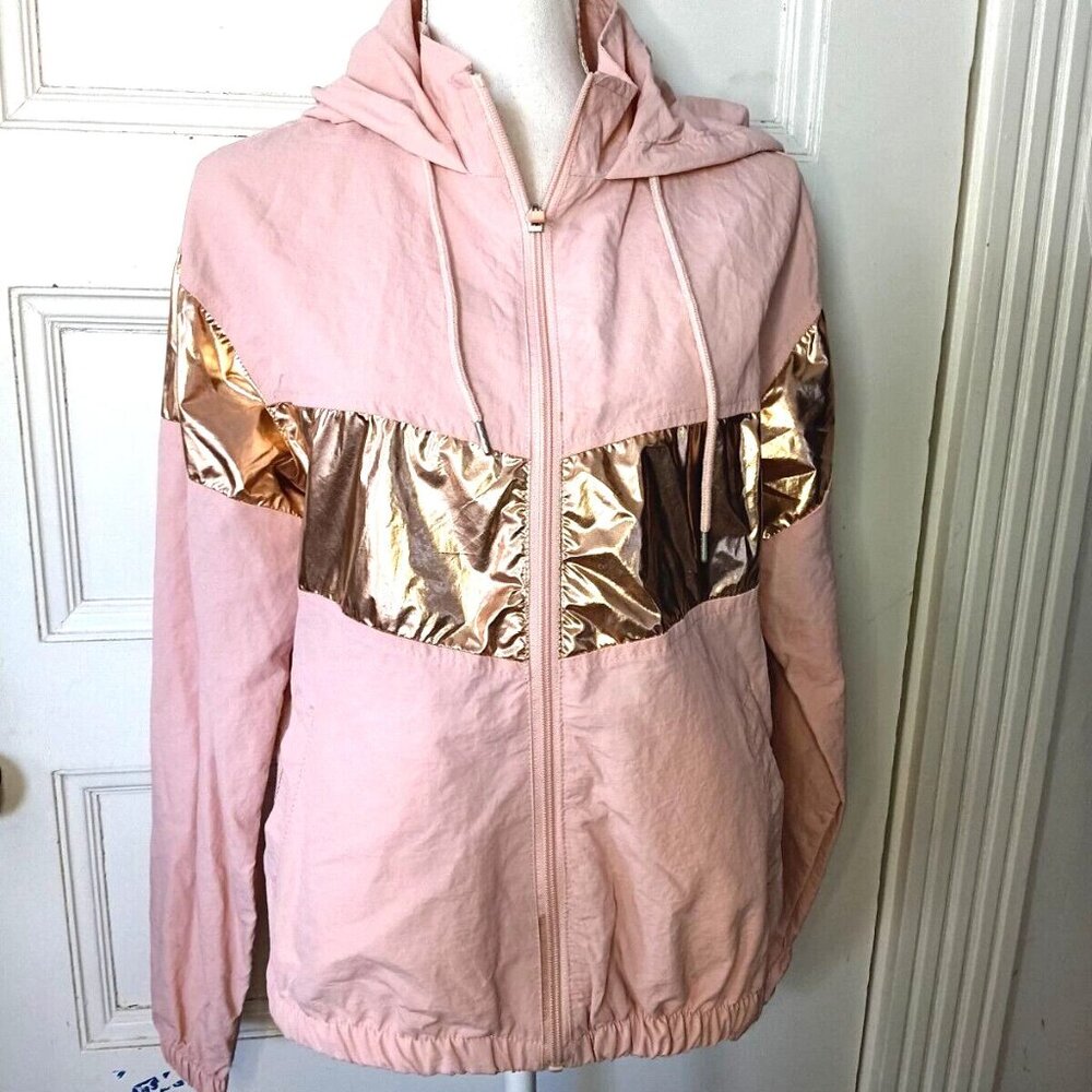 Ashley Sunrise Collection Pink Gold Full Zip Lightweight Jacket